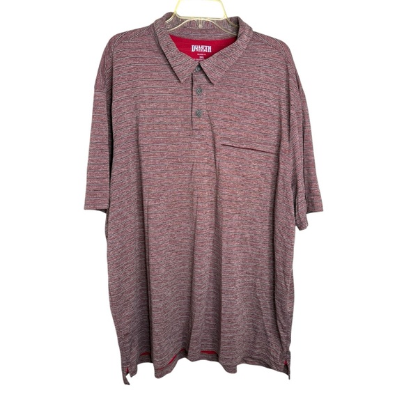 Duluth Trading Co Other - Duluth Trading‎ men’s 2XL relaxed fit polo shirt burgundy striped top